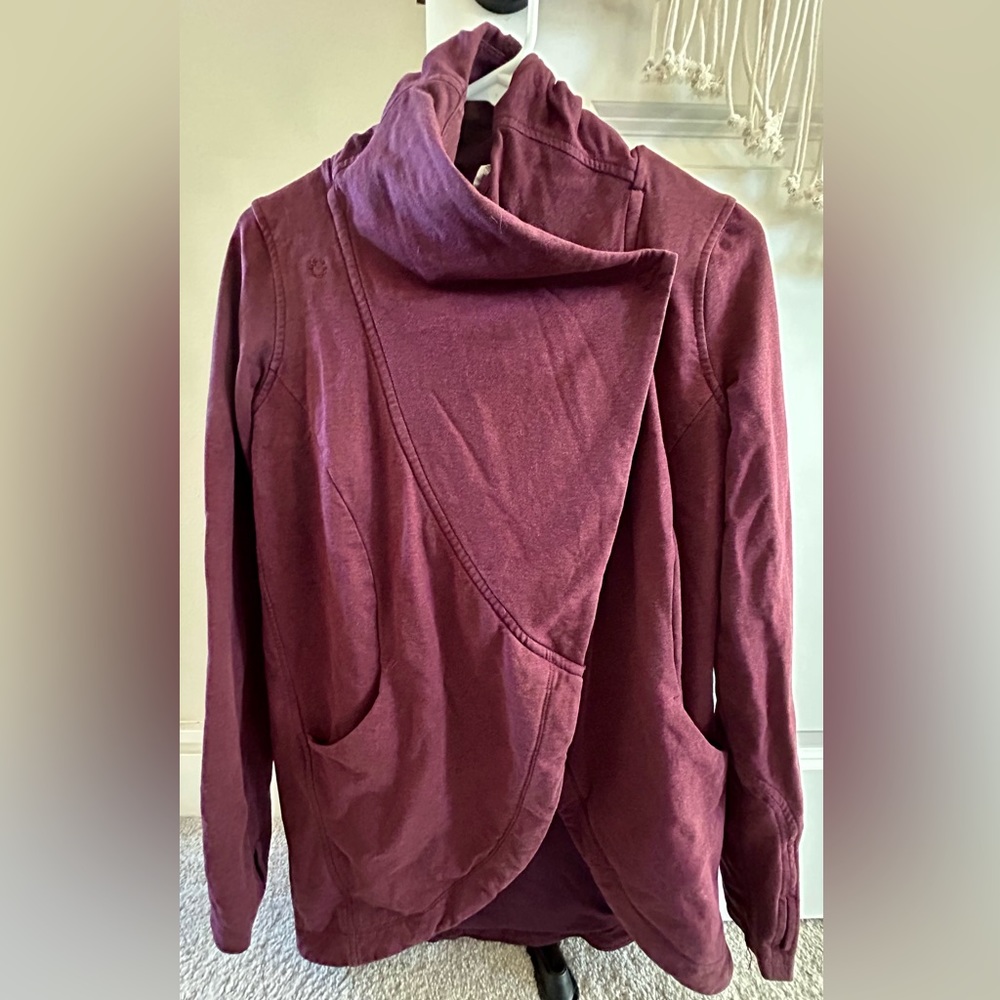 Lululemon Burgundy Wrap Jacket size 4